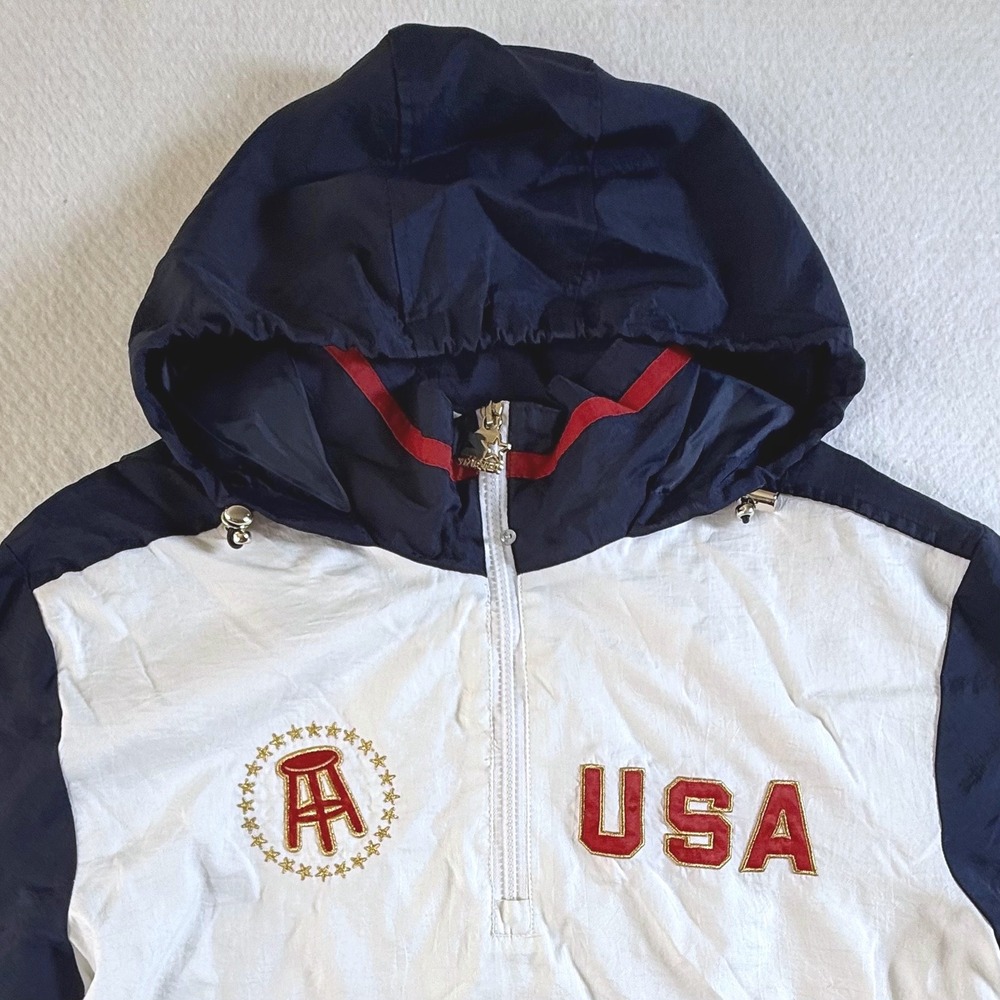Starter x Barstool Sports Windbreaker 1/4 Zip Hoodie Mens Large USA RARE